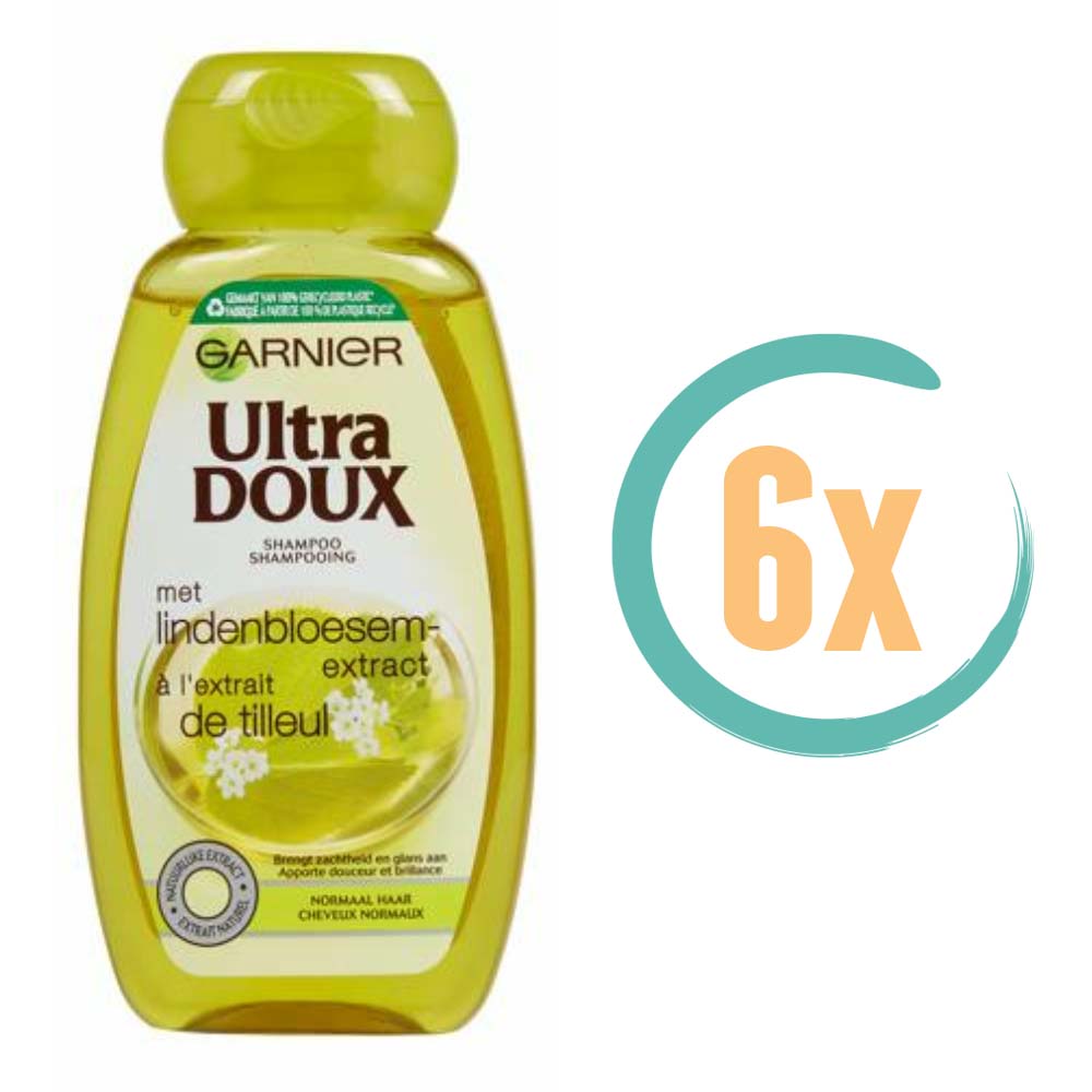6x Garnier Ultra Doux Lindebloesem Shampoo 250ml, VoordeligInslaan.nl
