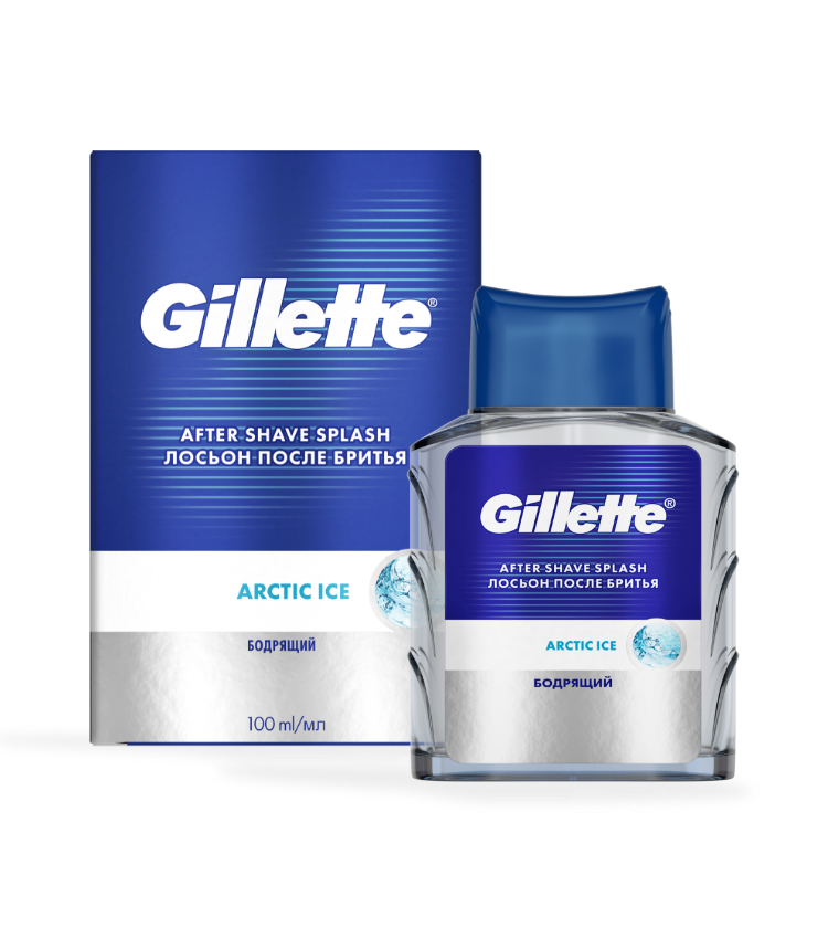 3x Gillette Aftershave Splash Arctic Ice 100ml, VoordeligInslaan.nl