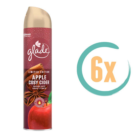 6x Glade Apple Cosy Cider Luchtverfrisserspray 300ml
