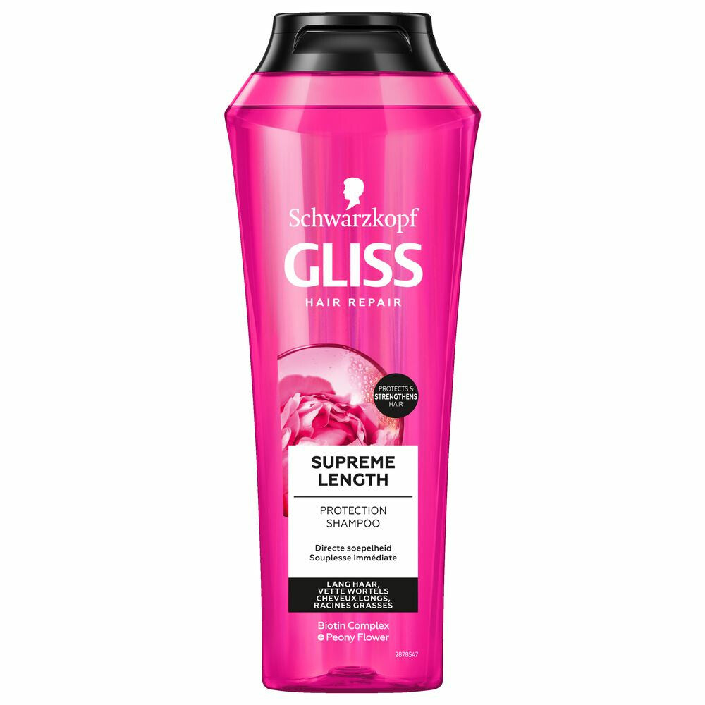 6x Gliss Kur Supreme Length Shampoo 250ml, VoordeligInslaan.nl