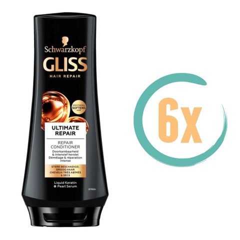 6x Gliss Kur Ultimate Repair Conditioner 200ml