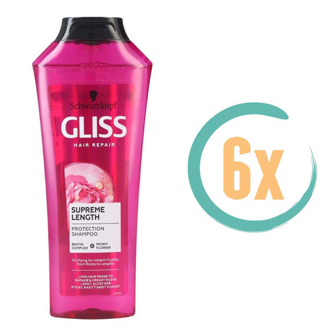 6x Gliss Supreme Length Shampoo XL