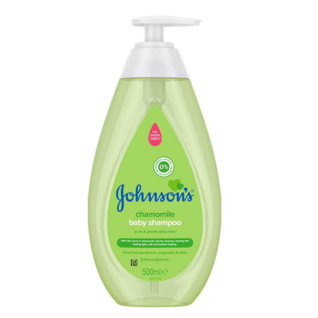 6x Johnson Baby Shampoo Kamille Pompfles 750ml