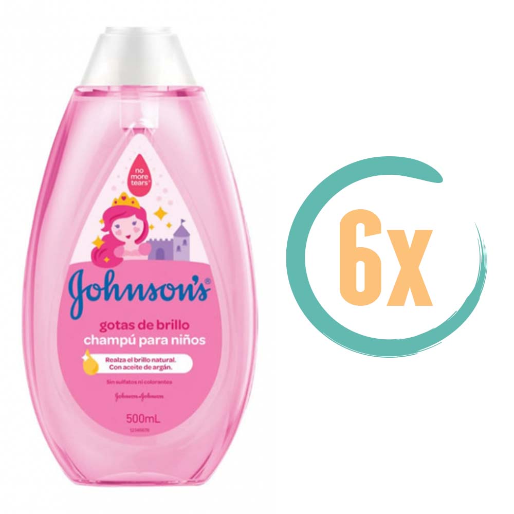 6x Johnson Shiny Drops Shampoo 500ml