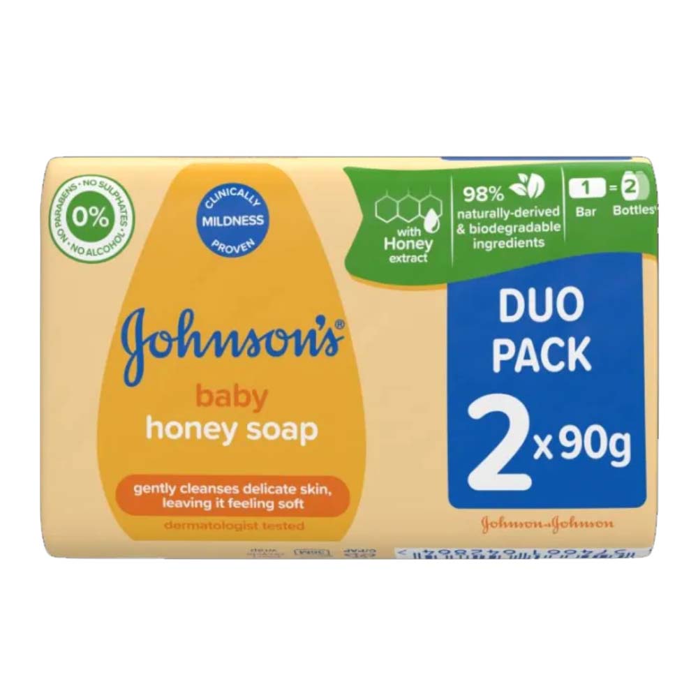 Johnson's Baby Honey Zeepstuk Duopack, VoordeligInslaan.nl