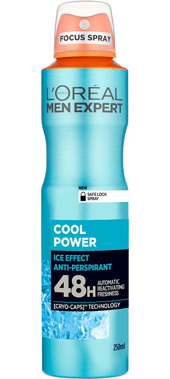 6x L'Oréal MEN Expert Cool Power Deospray 250ml, VoordeligInslaan.nl