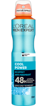 6x L'Oréal MEN Expert Cool Power Deospray 250ml, VoordeligInslaan.nl