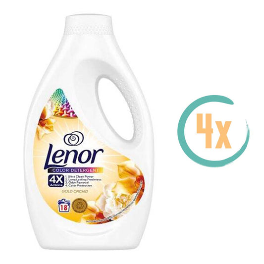 4x Lenor Gold Orchid Color Wasmiddel 900ml