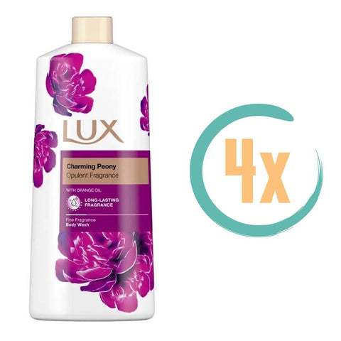 4x Lux Charming Peony Douchegel 600ml