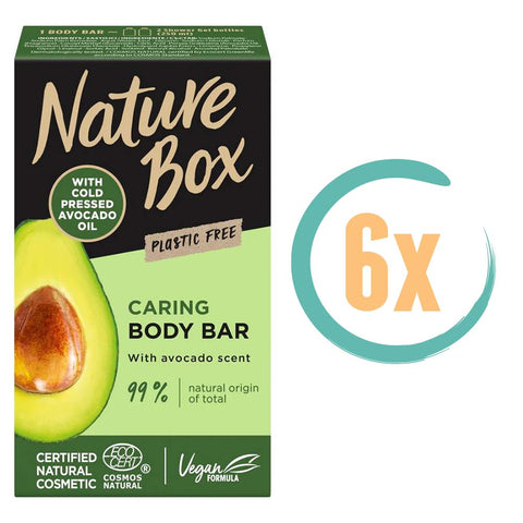 6x Nature Box Avocado Body Bar 100gr