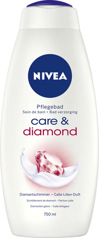 6x Nivea Care & Diamond Badcreme 750ml