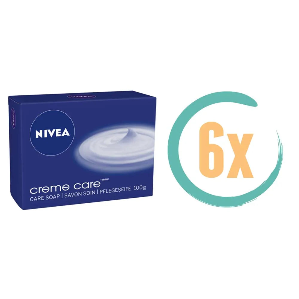 6x Nivea Creme Care Zeep 100g