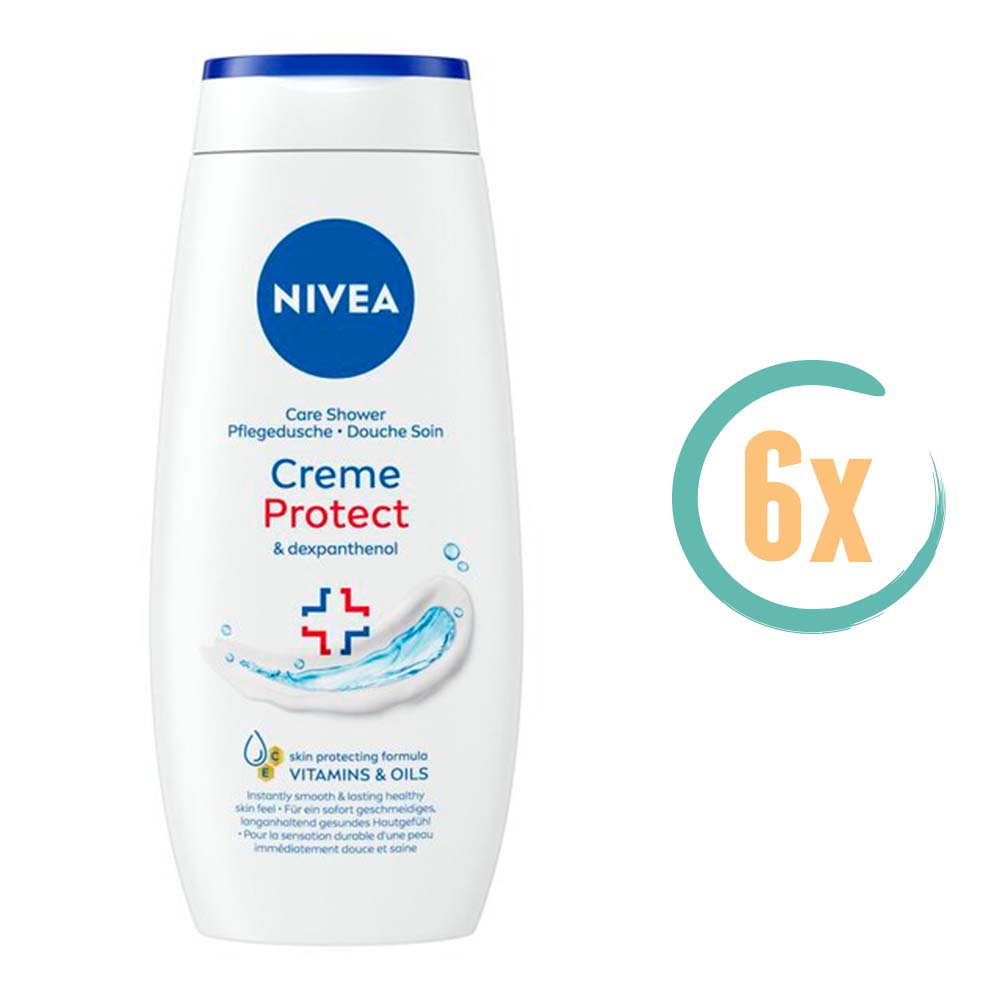 6x Nivea Creme Protect & Dexpanthenol Douchegel 250ml