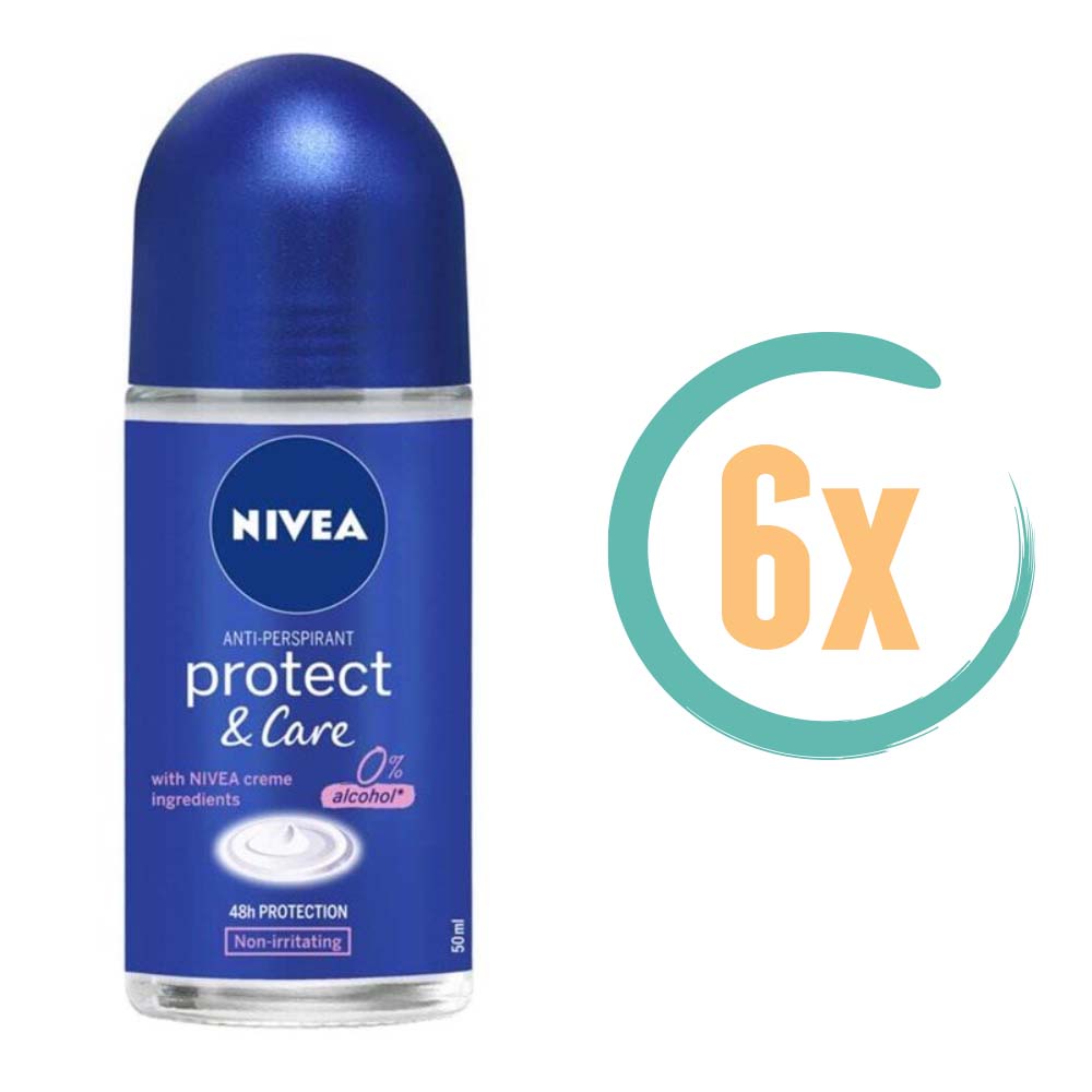 6x Nivea Protect & Care Deoroller 50ml