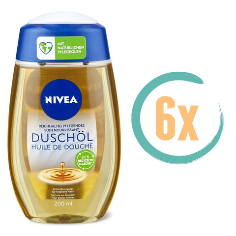 6x Nivea Douche Olie 200ml