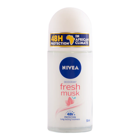 6x Nivea Fresh Musk Deoroller 50ml