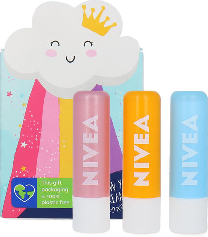 Nivea Lippenbalsem Geschenksetje 3-Delig