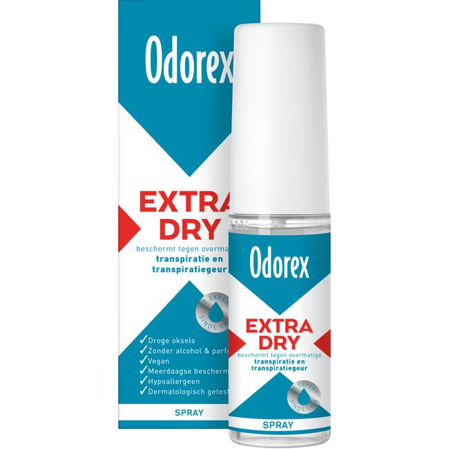 6x Odorex Extra Dry Pompspray 30ml, VoordeligInslaan.nl