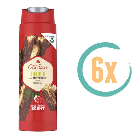6x Old Spice Timber Douchegel 250ml