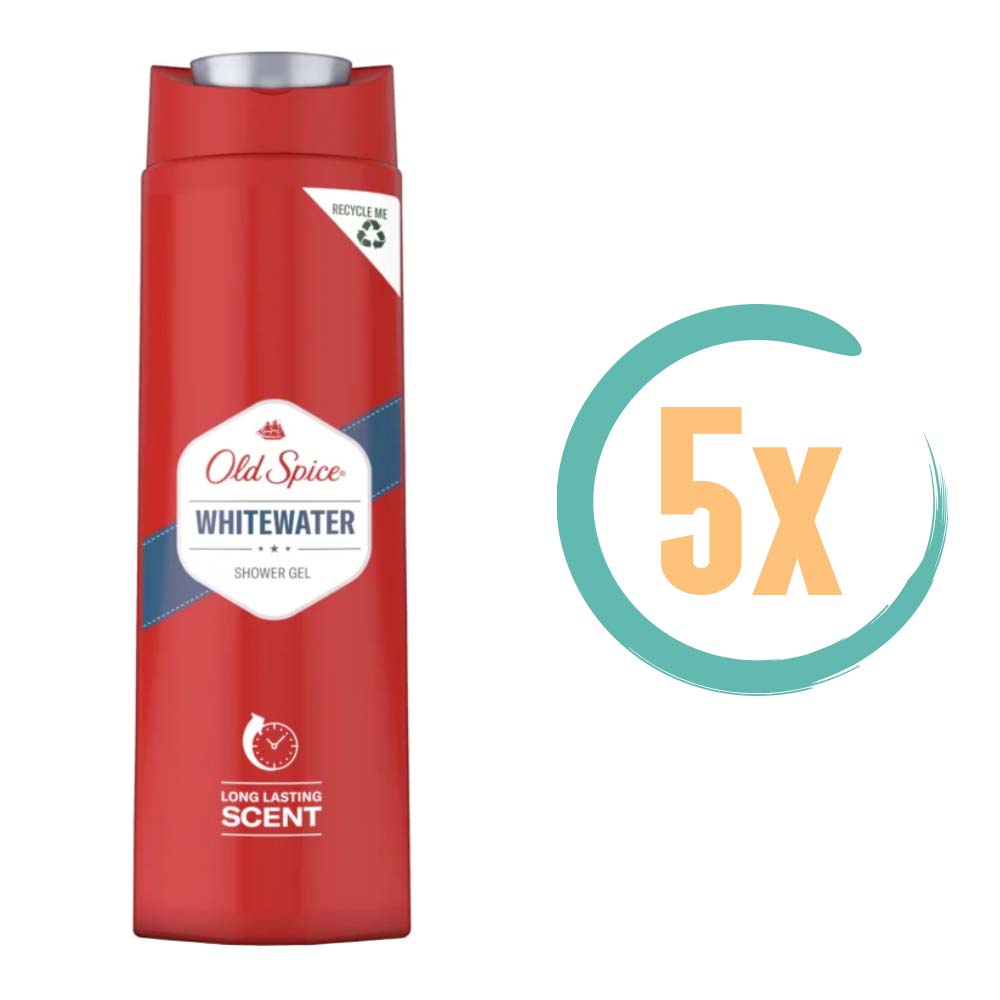 5x Old Spice Whitewater Douchegel 250ml