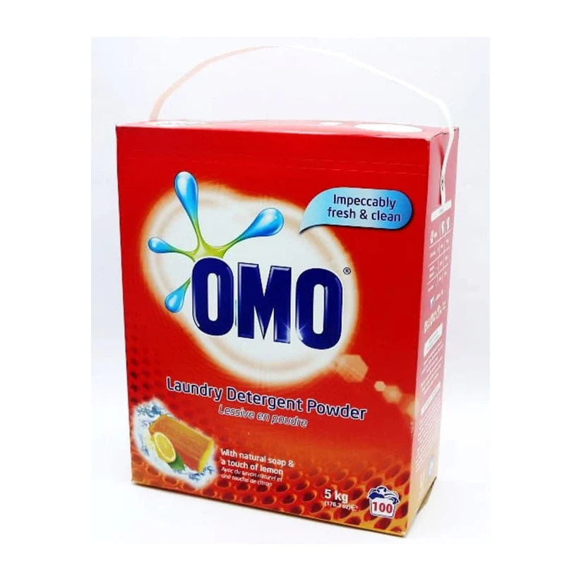 Omo Waspoeder Natural Soap & Touch Of Lemon 5kg