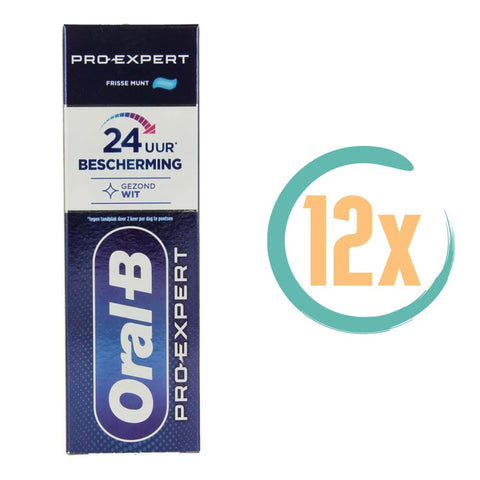12x Oral-B Pro-Expert Gezond Wit Tandpasta 75ml