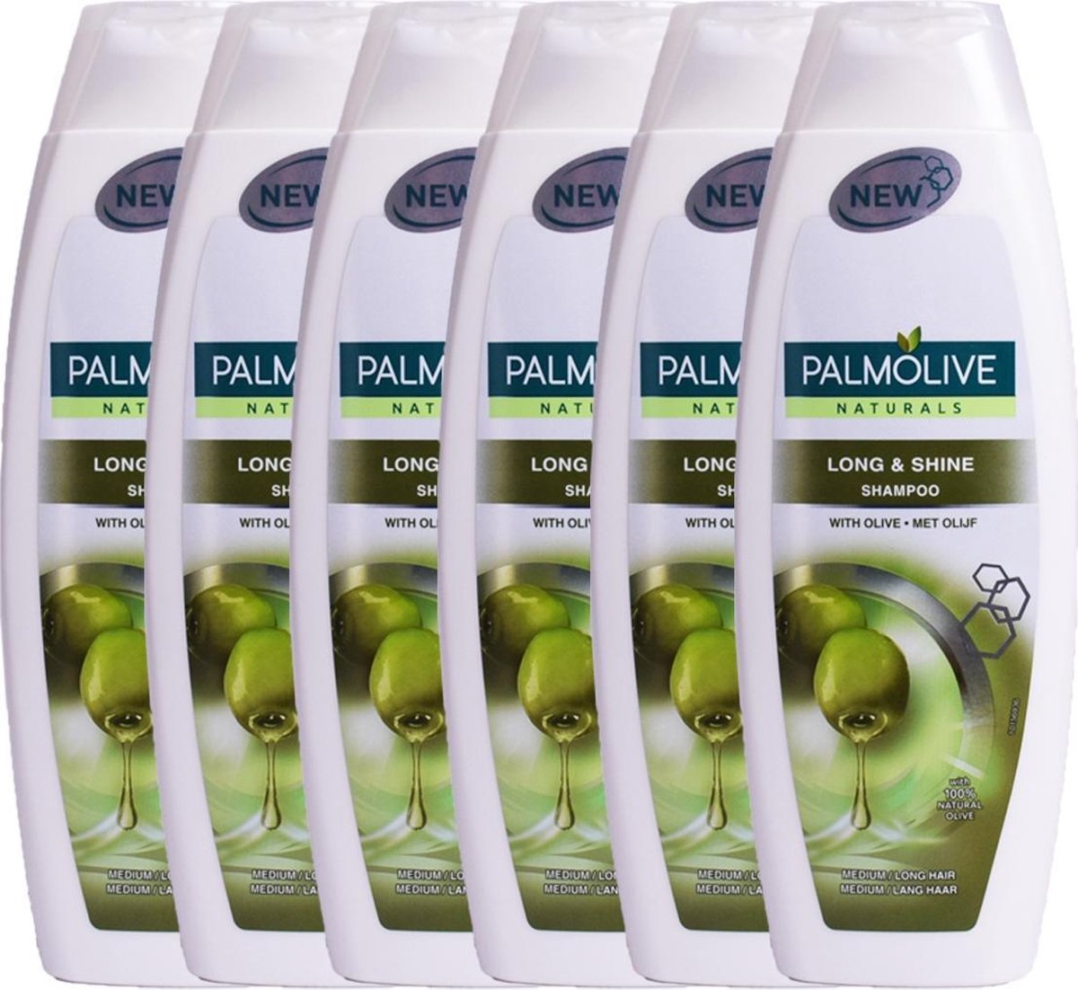 6x Palmolive Long & Shine Shampoo 350ml, VoordeligInslaan.nl