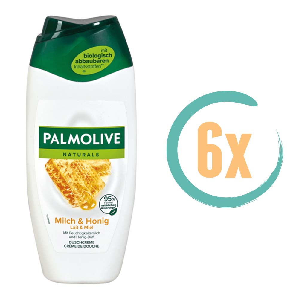 6x Palmolive Melk & Honing Douchecreme 250ml, VoordeligInslaan.nl