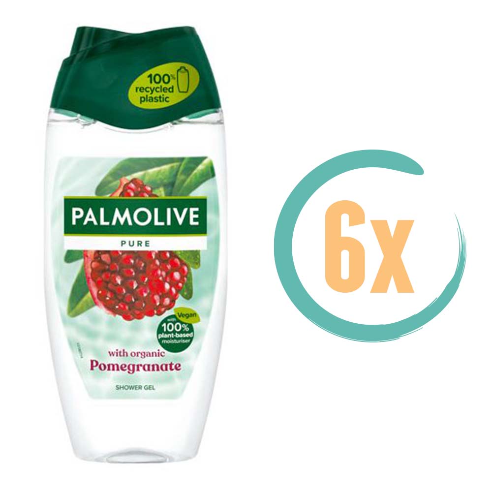6x Palmolive Pure Granaatappel Douchegel 250ml