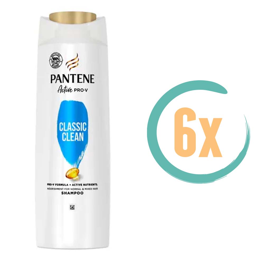 6x Pantene Classic Clean Shampoo 400ml