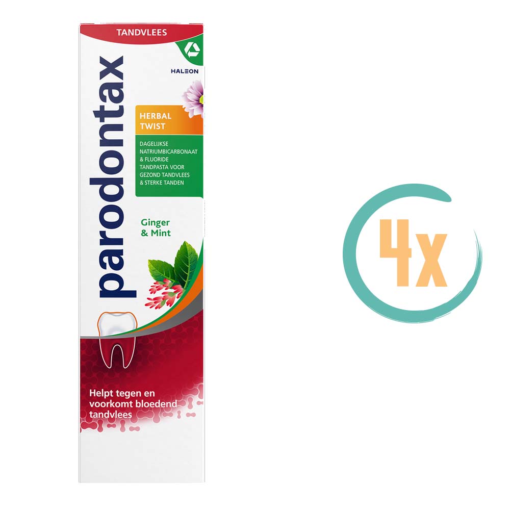 4x Parodontax Herbal Twist Tandpasta 75ml
