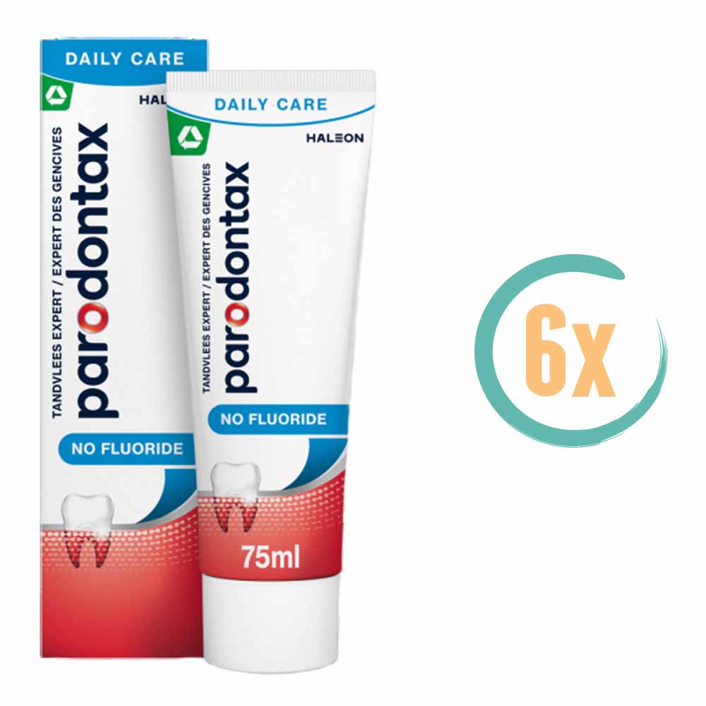 6x Parodontax Tandpasta Zonder Fluoride Daily Care 75ml