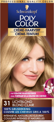 3x Poly Color Creme Haarverf 31 Lichtblond