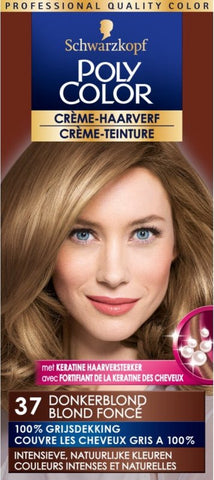 3x Poly Color Creme Haarverf 37 Donkerblond