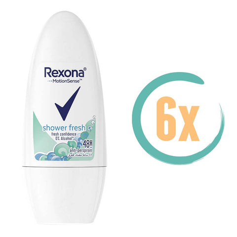 6x Rexona Shower Fresh Deoroller 50ml