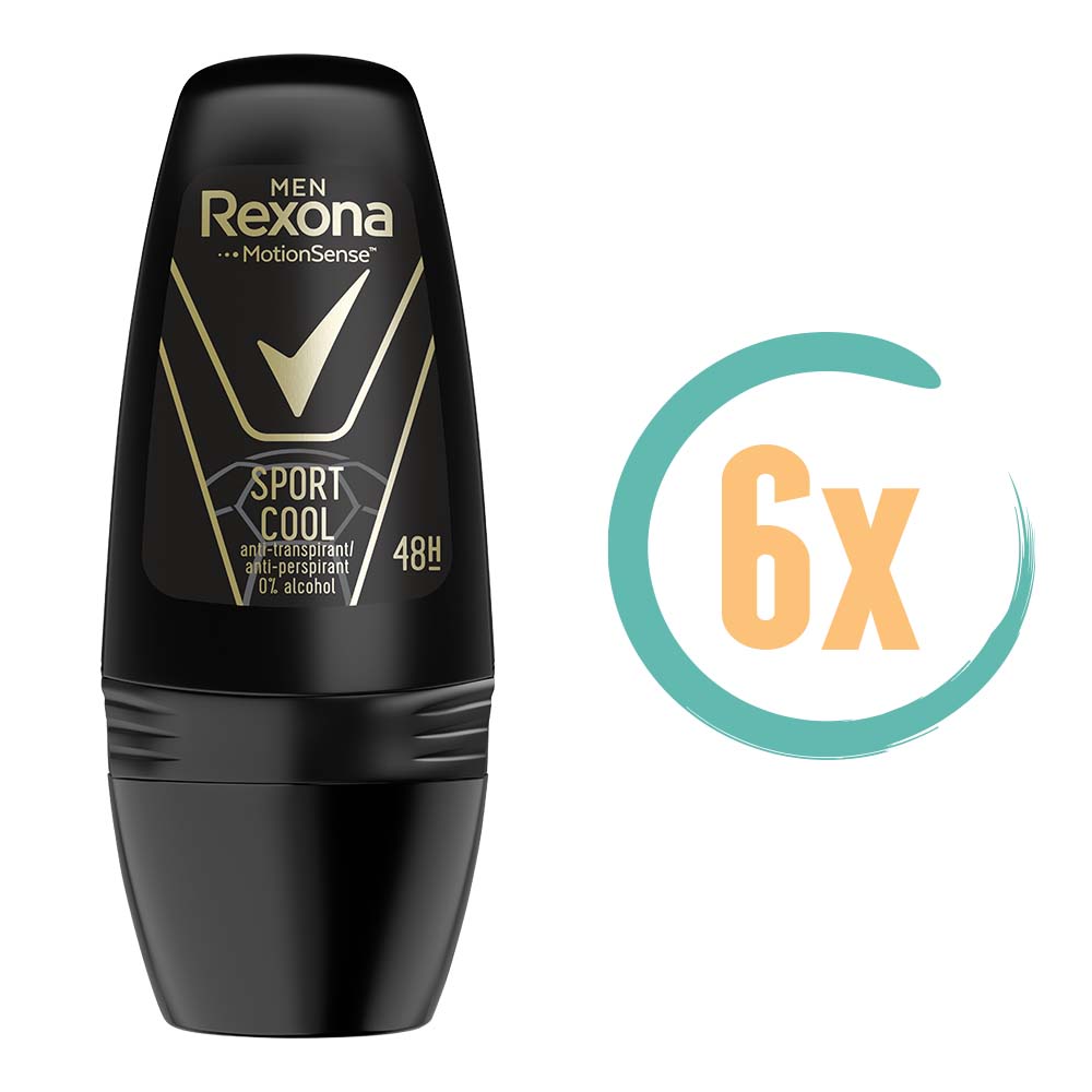 6x Rexona Sport Cool Deoroller 50ml