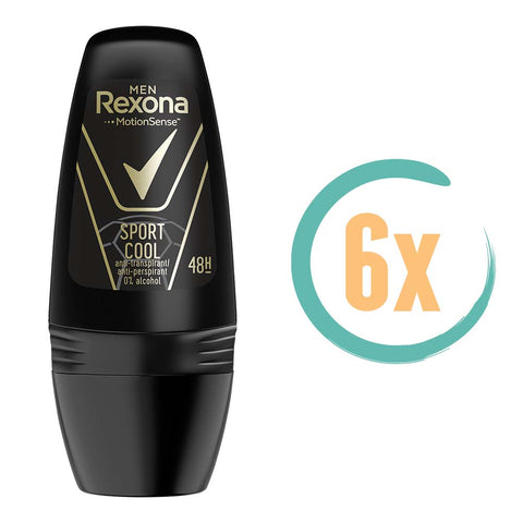 6x Rexona Sport Cool Deoroller 50ml
