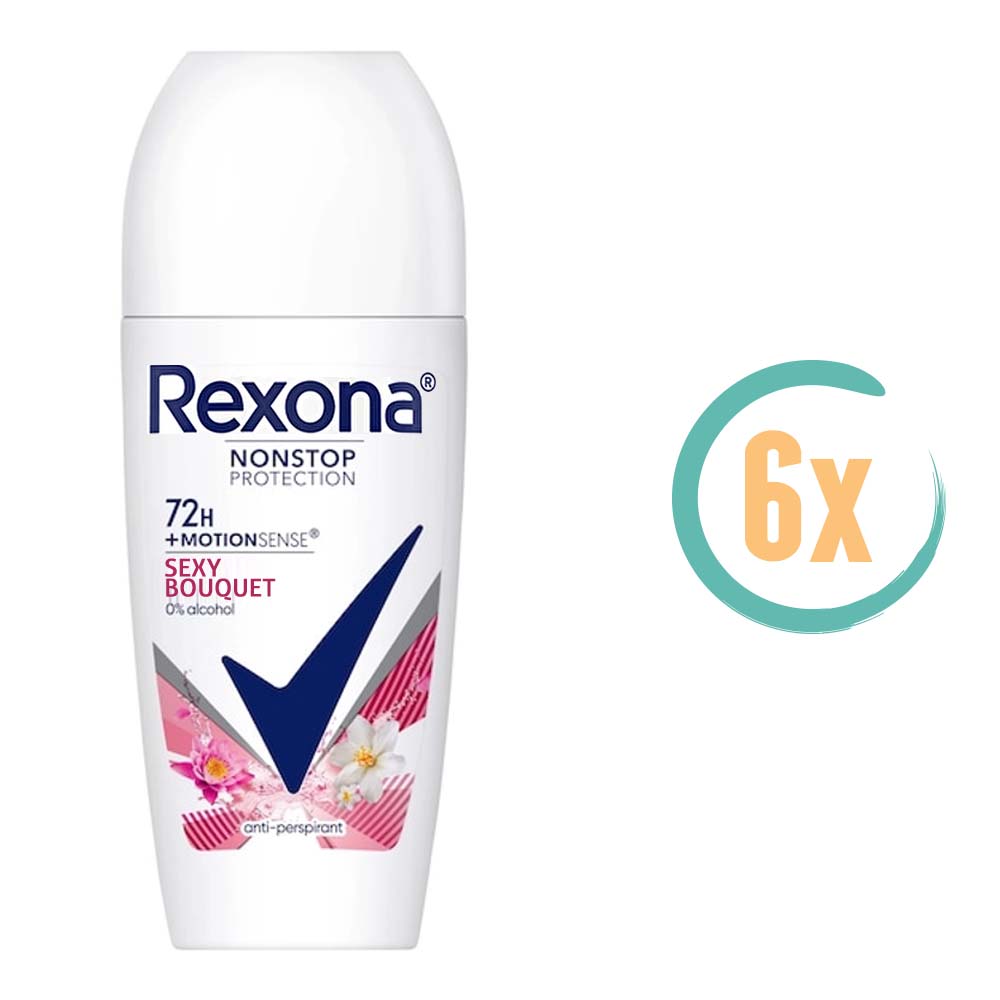 6x Rexona Sexy Bouquet 72H Deoroller 50ml