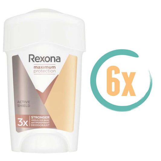 6x Rexona Maximum Protection Active Shield Deostick 45ml