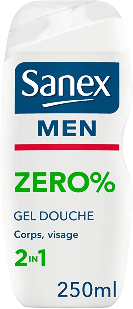 6x Sanex Men Zero 2in1 Douchegel 250ml, VoordeligInslaan.nl