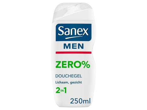 6x Sanex Men Zero 2in1 Douchegel 250ml, VoordeligInslaan.nl