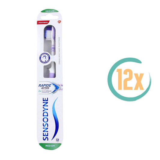 12x Sensodyne Rapid Action Tandenborstel Medium