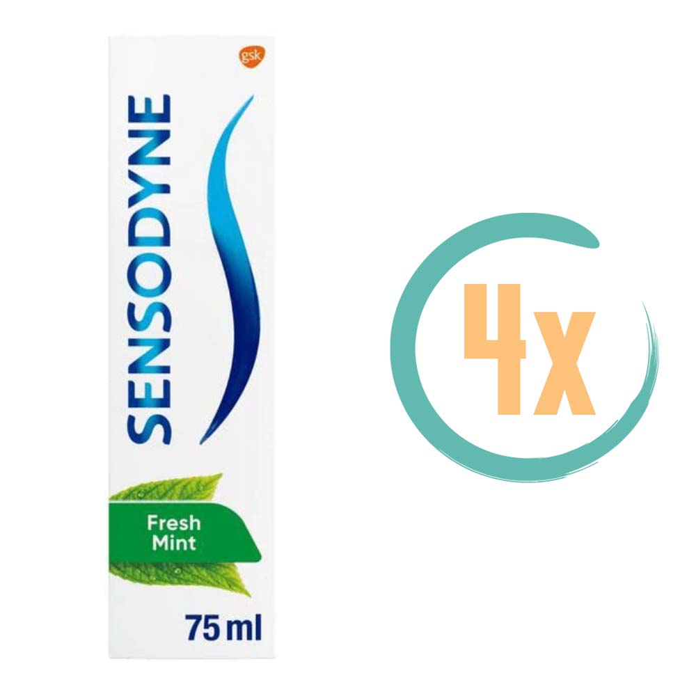 4x Sensodyne Tandpasta Fresh Mint 75ml