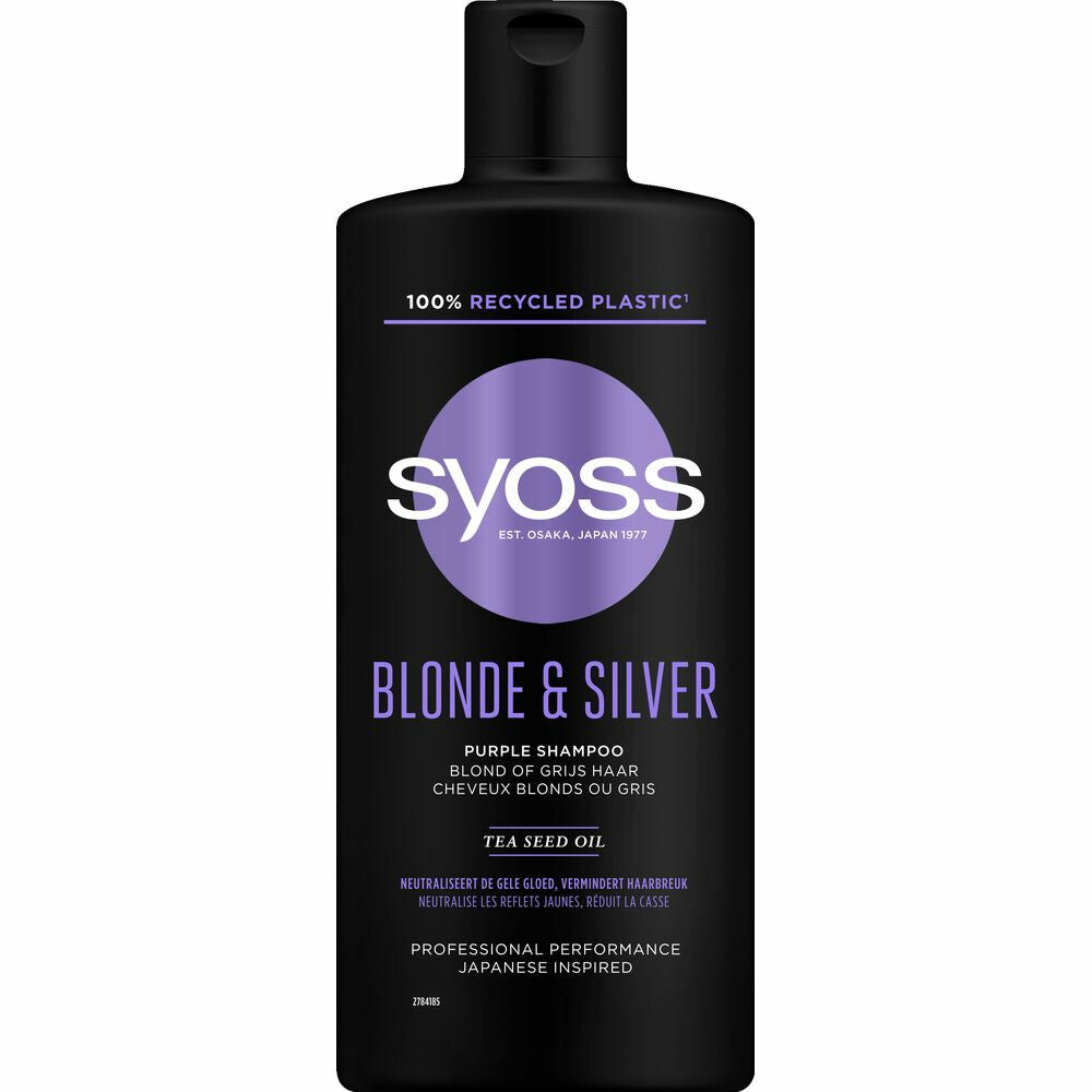 6x Syoss Blonde & Silver Shampoo 440ml, VoordeligInslaan.nl