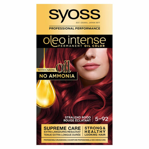 3x Syoss Color Oleo 5-92 Stralend Rood Haarverf