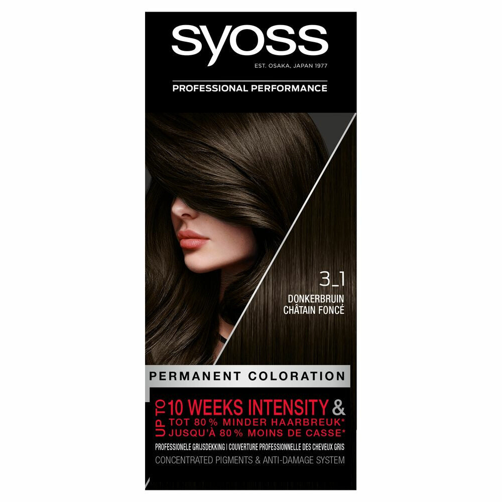 6x Syoss Haarverf 3-1 Donkerbruin