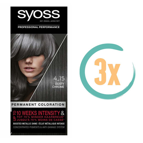 3x Syoss Haarverf 4_15 Dusty Chrome