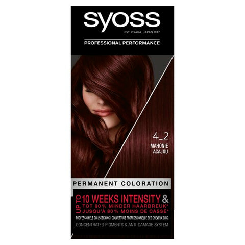 3x Syoss Haarverf 4_2 Mahonie