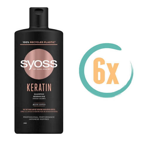 6x Syoss Keratin Shampoo 440ml
