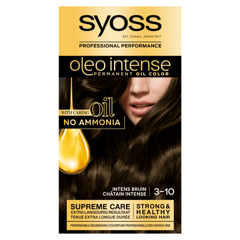 3x Syoss Oleo Intense 3-10 Intens Bruin Haarverf